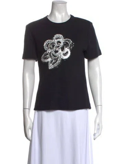 Pre-owned Chanel 2023 Graphic Print T-shirt W/ Tags In Black