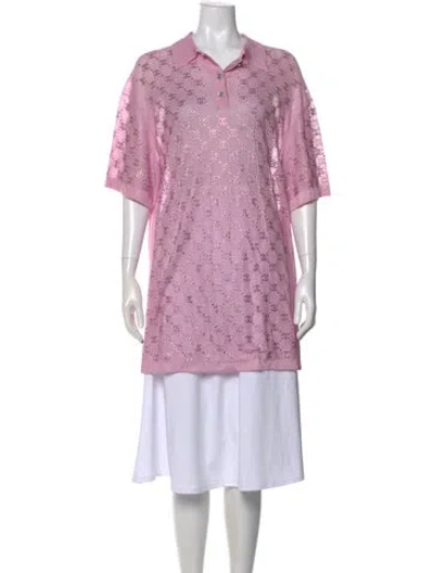 Pre-owned Chanel 2023 Graphic Print Tunic In Pink