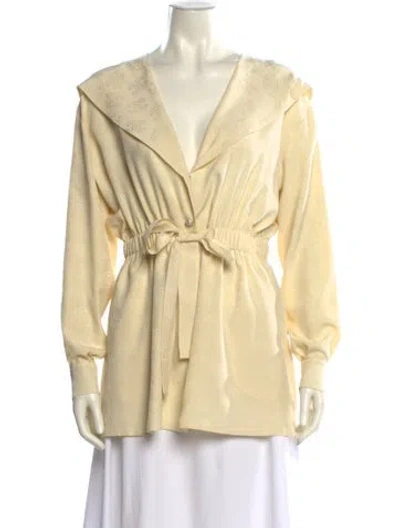 Pre-owned Chanel 2023 Hooded Blouse In Neutral