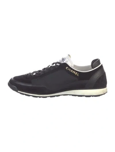 Pre-owned Chanel 2023 Interlocking Cc Logo Athletic Sneakers In Blue