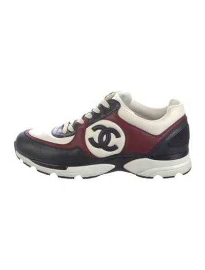 Pre-owned Chanel 2023 Interlocking Cc Logo Athletic Sneakers In White