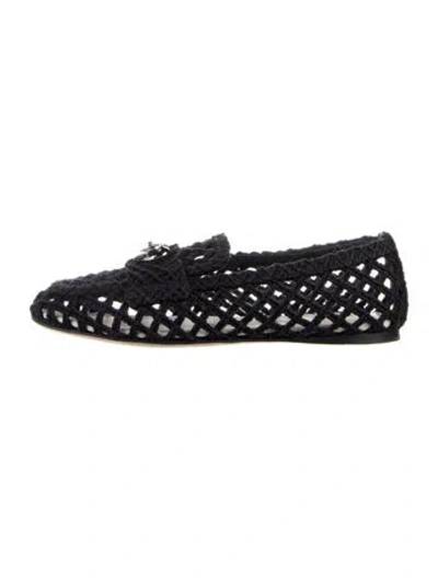 Pre-owned Chanel 2023 Interlocking Cc Logo Ballet Flats In Black