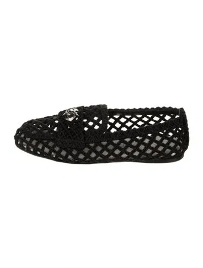 Pre-owned Chanel 2023 Interlocking Cc Logo Ballet Flats In Black