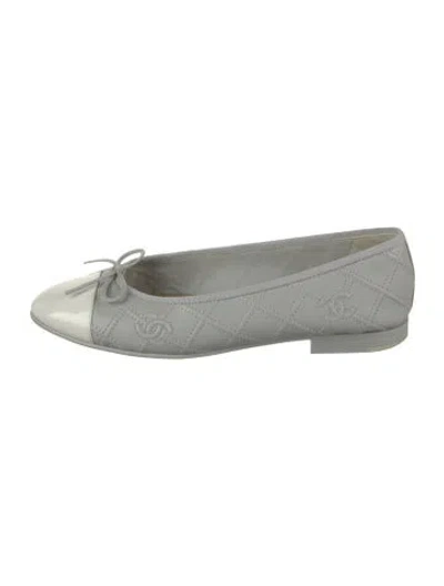 Pre-owned Chanel 2023 Interlocking Cc Logo Ballet Flats In Multi