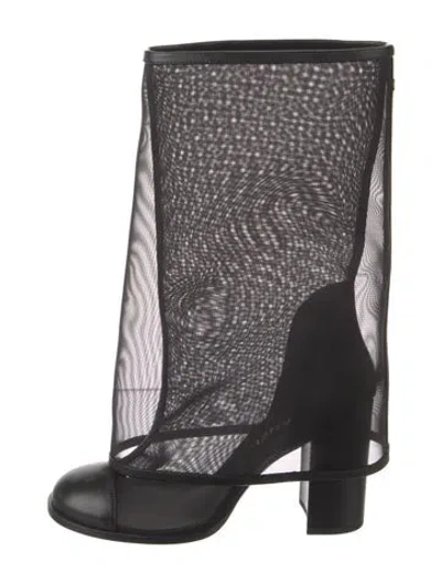 Pre-owned Chanel 2023 Interlocking Cc Logo Boots In Black