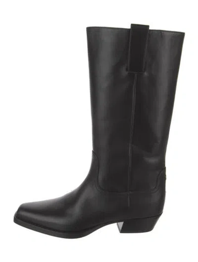 Pre-owned Chanel 2023 Interlocking Cc Logo Boots In Black