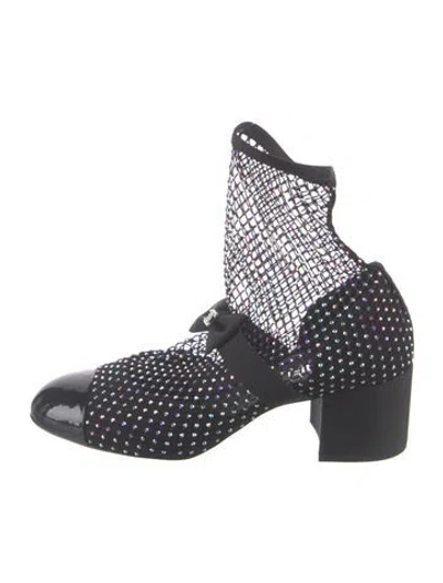 Pre-owned Chanel 2023 Interlocking Cc Logo Boots In Black