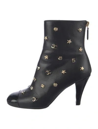 Pre-owned Chanel 2023 Interlocking Cc Logo Boots In Blue