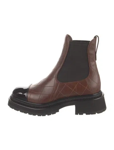 Pre-owned Chanel 2023 Interlocking Cc Logo Chelsea Boots In Multi