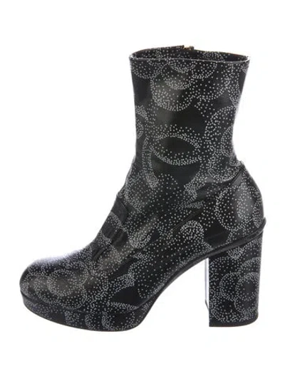 Pre-owned Chanel 2023 Interlocking Cc Logo Combat Boots In Multi
