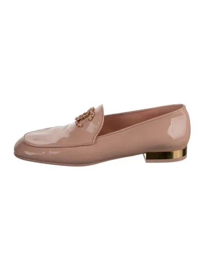 Pre-owned Chanel 2023 Interlocking Cc Logo Loafers In Gold/pink