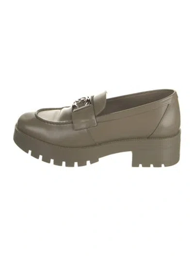 Pre-owned Chanel 2023 Interlocking Cc Logo Loafers In Green