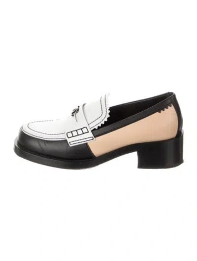 Pre-owned Chanel 2023 Interlocking Cc Logo Loafers In Neutral