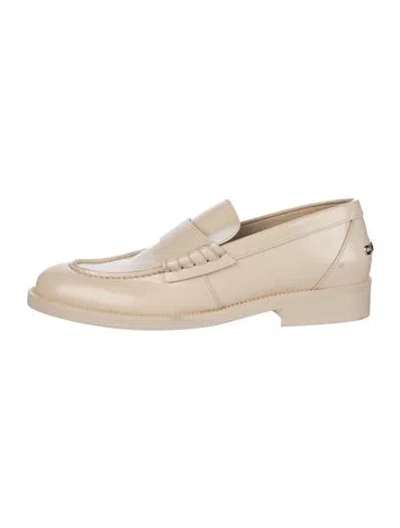 Pre-owned Chanel 2023 Interlocking Cc Logo Loafers In Neutral