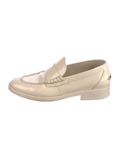 Pre-owned Chanel 2023 Interlocking Cc Logo Loafers In Neutral