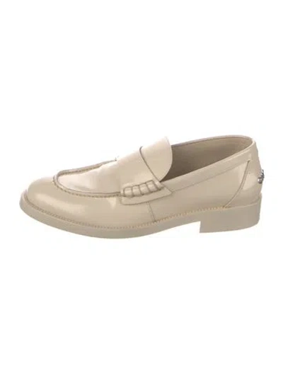Pre-owned Chanel 2023 Interlocking Cc Logo Loafers In Neutral
