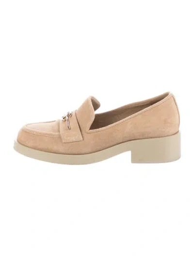Pre-owned Chanel 2023 Interlocking Cc Logo Loafers In Neutral