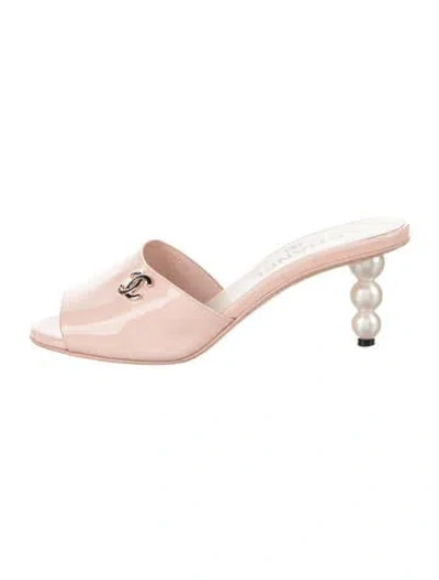 Pre-owned Chanel 2023 Interlocking Cc Logo Slides In Pink