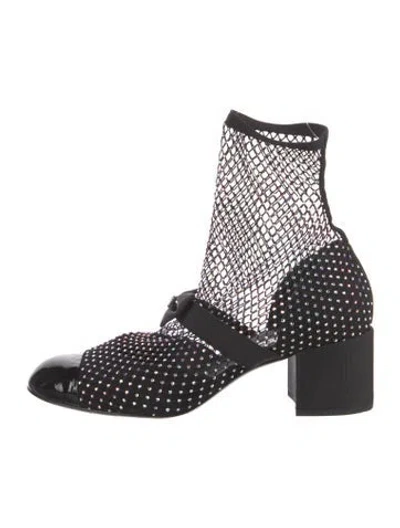 Pre-owned Chanel 2023 Interlocking Cc Logo Sock Boots In Black