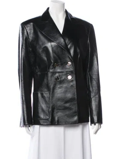 Pre-owned Chanel 2023 Lambskin Blazer In Black