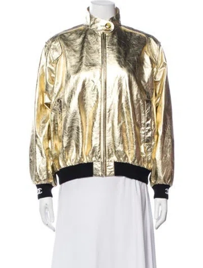 Pre-owned Chanel 2023 Leather Bomber Jacket