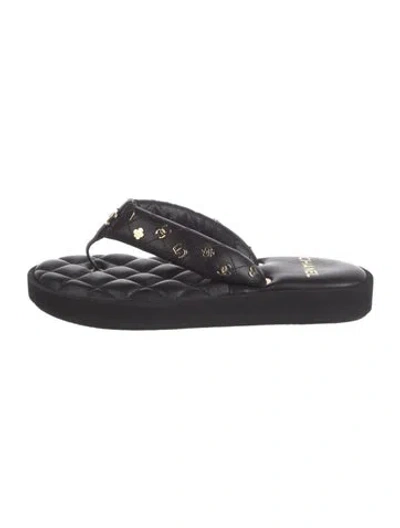 Pre-owned Chanel 2023 Lucky Charms Slides In Black