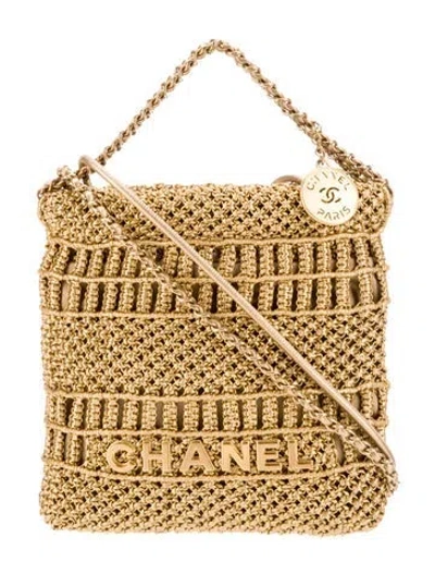 Pre-owned Chanel 2023 Macrame Mini 22 Hobo