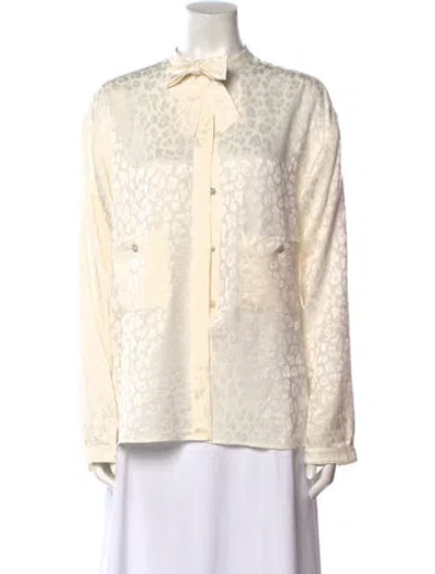 Pre-owned Chanel 2023 Métiers D'art Paris-dakar Blouse In Neutral