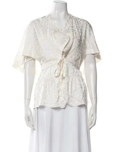 Pre-owned Chanel 2023 Métiers D'art Paris-dakar Cape And Blouse In White