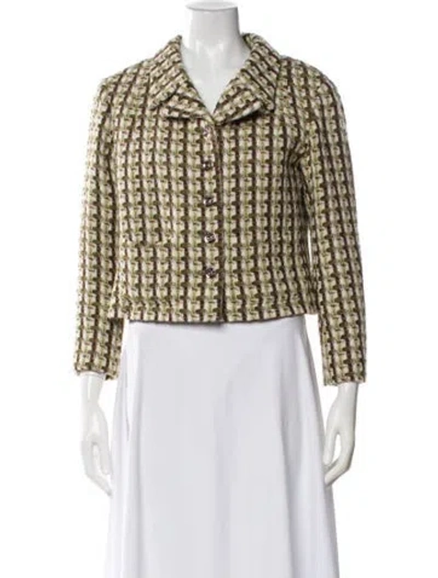 Pre-owned Chanel 2023 Métiers D'art Paris-dakar Evening Jacket W/ Tags In Green