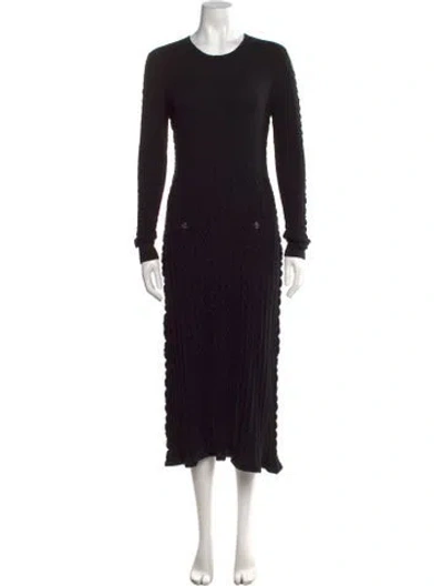 Pre-owned Chanel 2023 Midi Length Dress In Black