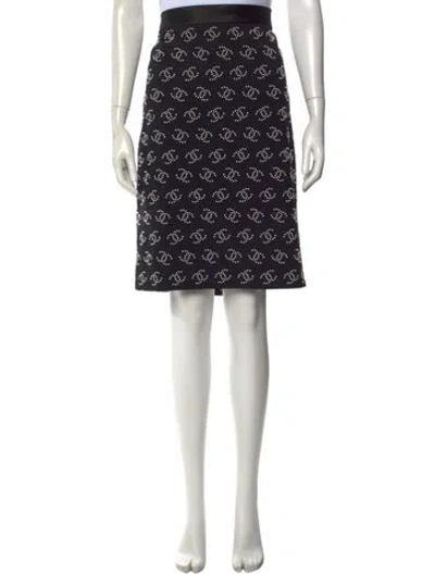 Pre-owned Chanel 2023 Midi Length Skirt In Black