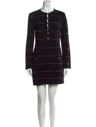 Pre-owned Chanel 2023 Mini Dress In Black