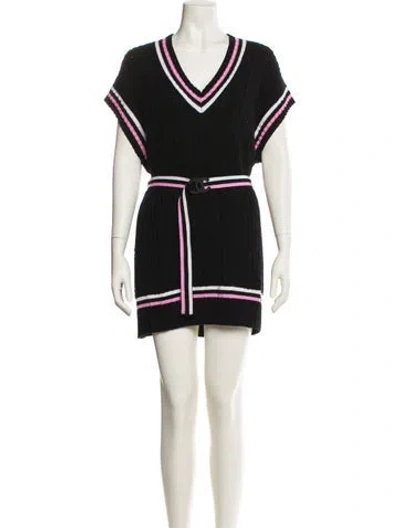 Pre-owned Chanel 2023 Mini Dress In Black