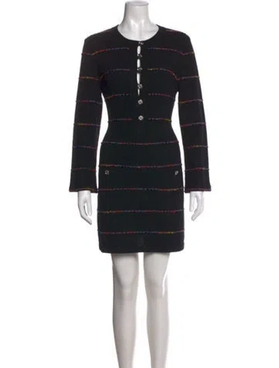 Pre-owned Chanel 2023 Mini Dress In Black