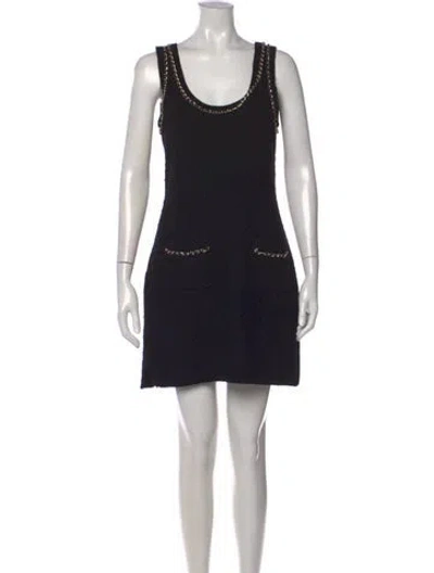 Pre-owned Chanel 2023 Mini Dress In Black