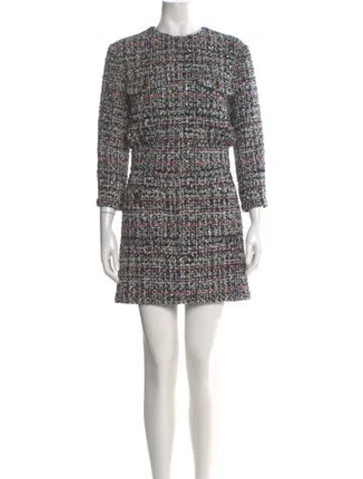 Pre-owned Chanel 2023 Mini Dress In Black/white