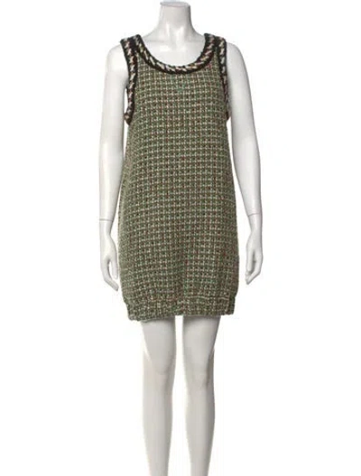 Pre-owned Chanel 2023 Mini Dress In Green