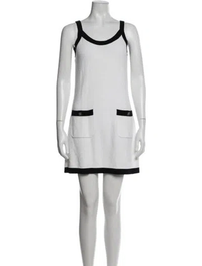 Pre-owned Chanel 2023 Mini Dress In White