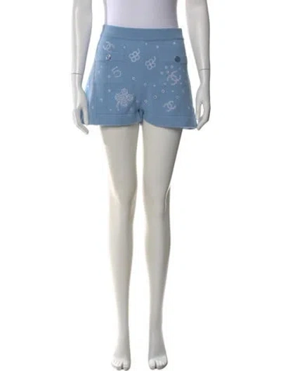 Pre-owned Chanel 2023 Mini Shorts W/ Tags In Blue
