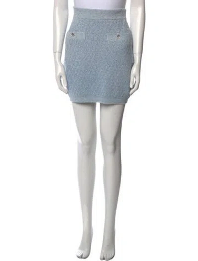 Pre-owned Chanel 2023 Mini Skirt W/ Tags In Blue