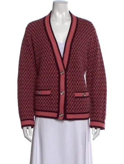 Pre-owned Chanel 2023 Paris-dakar Sweater In Burgundy/pink
