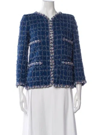 Pre-owned Chanel 2023 Paris-monte Carlo Jacket W/ Tags In Blue