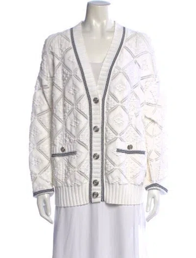 Pre-owned Chanel 2023 Paris-monte Carlo Sweater In White