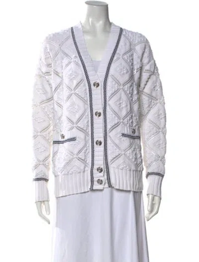 Pre-owned Chanel 2023 Paris-monte Carlo Sweater In White