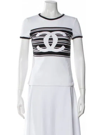 Pre-owned Chanel 2023 Paris-monte Carlo T-shirt In White