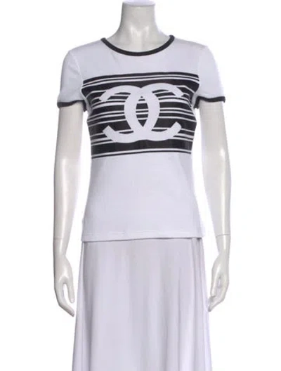 Pre-owned Chanel 2023 Paris-monte Carlo T-shirt In White