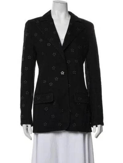 Pre-owned Chanel 2023 Patterned Blazer In Black