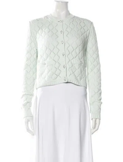 Pre-owned Chanel 2023 Patterned Sweater W/ Tags In Green