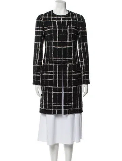 Pre-owned Chanel 2023 Printed Coat In Black